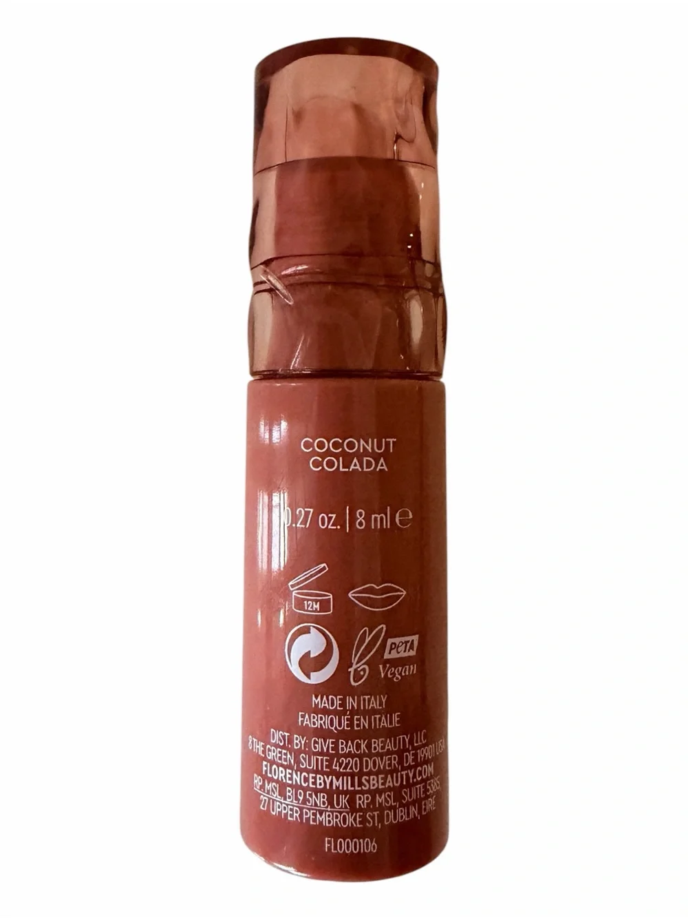 Florence by Mills Stay Plush Serum-Infused Lip Oil Tint – Coconut Colada